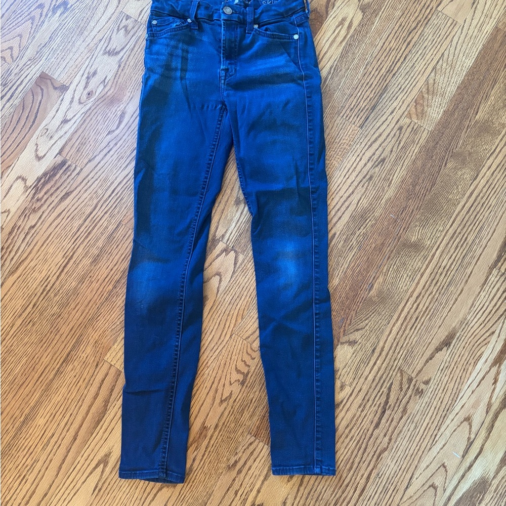 7 For All Mankind Dark Blue Skinny Jeans